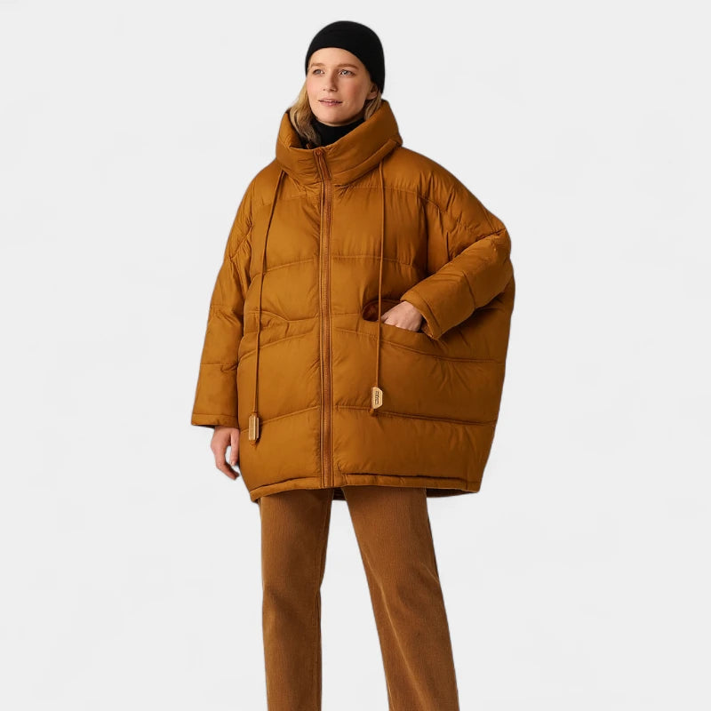 Gleame.-Jassen-Gleame Puffer jas – Oversized dames winterjas met capuchon en donsvulling