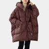 Gleame.-Jassen-Gleame Puffer jas – Oversized dames winterjas met capuchon en donsvulling