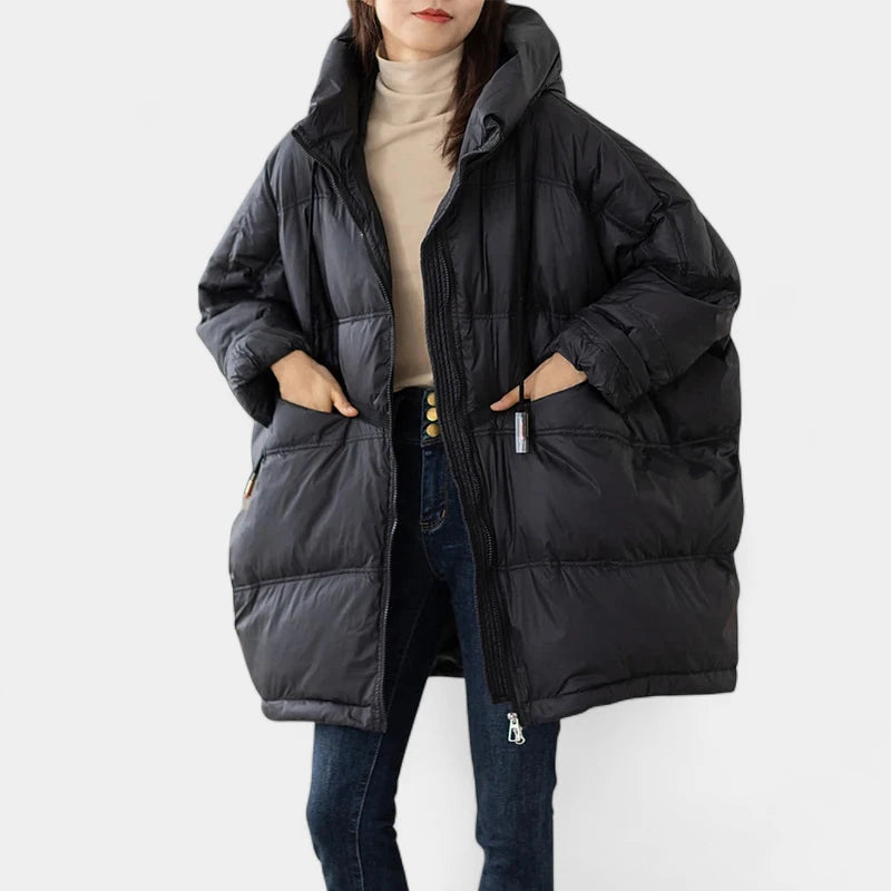 Gleame.-Jassen-Gleame Puffer jas – Oversized dames winterjas met capuchon en donsvulling