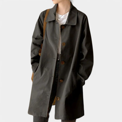 Gleame.-Jassen-Gleame Trenchcoat - Simpele mid-lange trenchcoat voor dames