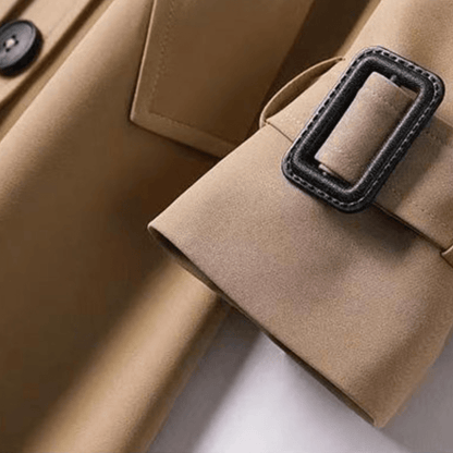 Gleame.-Jassen-Gleame Windbreaker - Elegant windbreaker met lange riem en flanel