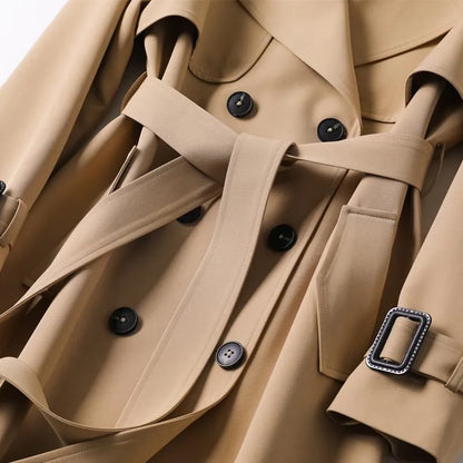 Gleame.-Jassen-Gleame Windbreaker - Elegant windbreaker met lange riem en flanel