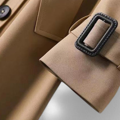 Gleame.-Jassen-Gleame Windbreaker - Elegant windbreaker met lange riem en flanel