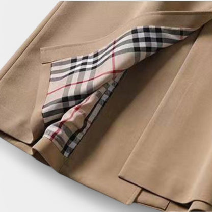 Gleame.-Jassen-Gleame Windbreaker - Elegant windbreaker met lange riem en flanel