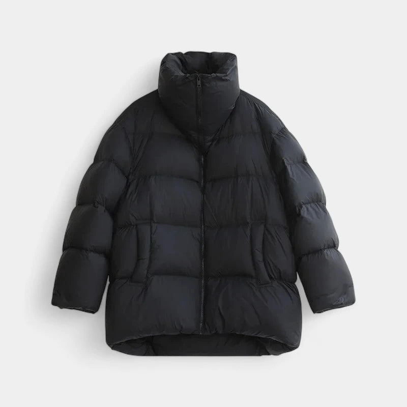 Gleame.-Jassen-Gleame Winterjas – Damesjas met opstaande kraag en gewatteerd oversized model