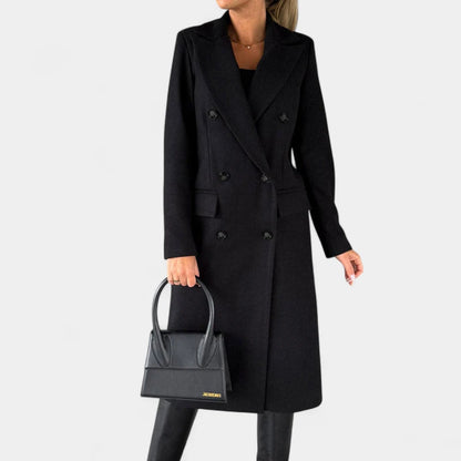 Gleame.-Jassen-Gleame Winterjas – Elegante dames mantel met dubbele rij knopen