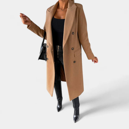 Gleame.-Jassen-Gleame Winterjas – Elegante dames mantel met dubbele rij knopen