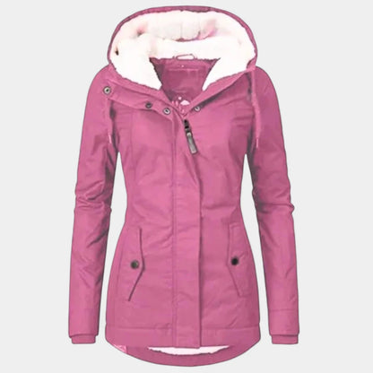 Gleame.-Jassen-Gleame Winterjas – Warme damesjas met capuchon en fleece voering