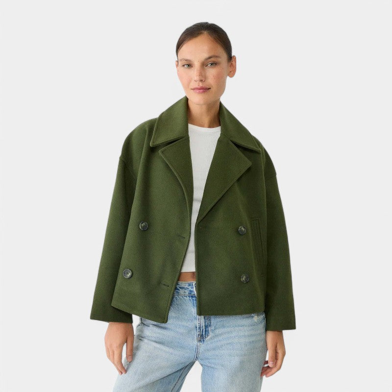 Gleame.-Jassen-Gleame jasje - Korte double-breasted Stijlvolle blazer voor elke gelegenheid