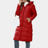 Gleame.-Jassen-Gleame winterjas voor dames - Lange gewatteerde donsjas met capuchon en rits