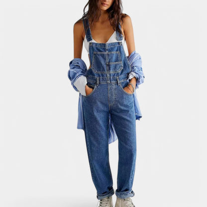 Gleame.-Jumpsuits-Gleame Denim jumpsuit - Trendy jumpsuit voor vrouwen