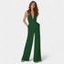 Gleame.-Jumpsuits-Gleame Jumpsuit - Lange jumpsuit met wijde pijpen en halternek