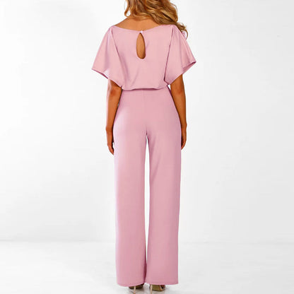 Gleame.-Jumpsuits-Gleame Jumpsuit - Stijlvolle chic jumpsuit met lace-up taille