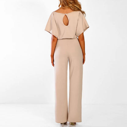 Gleame.-Jumpsuits-Gleame Jumpsuit - Stijlvolle chic jumpsuit met lace-up taille