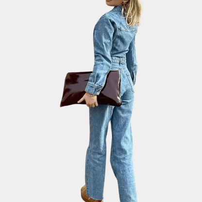 Gleame.-Jumpsuits-Gleame jumpsuit - Stijlvol denim jumpsuit voor elke gelegenheid