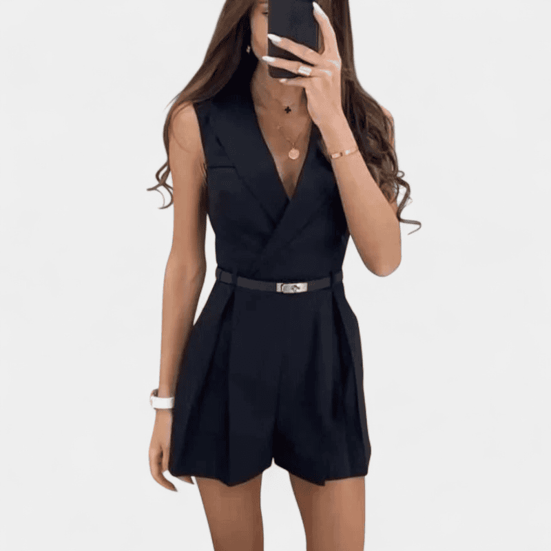 Gleame.-Jumpsuits-Gleame jumpsuit - trendy en comfortabele korte jumpsuit voor dames