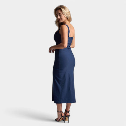 Gleame.-Jurken &amp; Jumpsuits-Gleame Bodycon-jurk - Flatterende bodycon-jurk in marineblauw