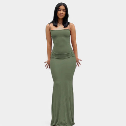 Gleame.-Jurken &amp; Jumpsuits-Gleame Dress - Lange bodyconjurk met spaghettibandjes