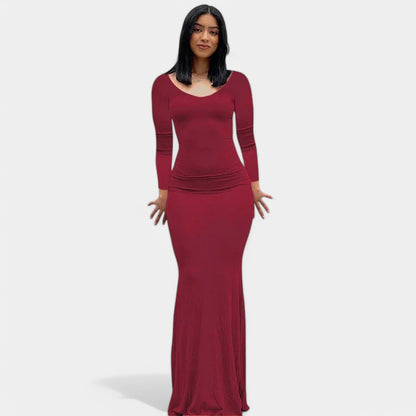 Gleame.-Jurken &amp; Jumpsuits-Gleame Dress - Lange bodyconjurk met spaghettibandjes