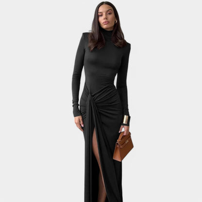 Gleame.-Jurken &amp; Jumpsuits-Gleame Dress - Modieuze lange jurk met mouwen