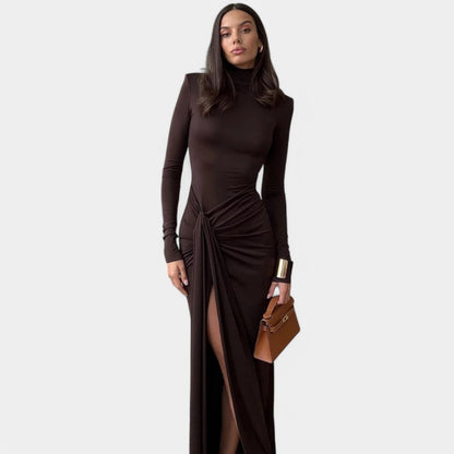 Gleame.-Jurken &amp; Jumpsuits-Gleame Dress - Modieuze lange jurk met mouwen