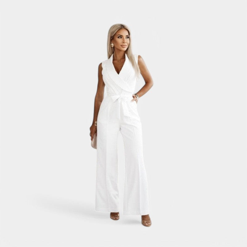 Gleame.-Jurken &amp; Jumpsuits-Gleame Jumpsuit - Elegante jumpsuit met wijde pijpen