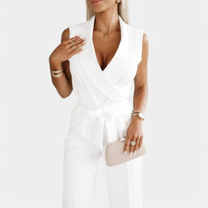 Gleame.-Jurken &amp; Jumpsuits-Gleame Jumpsuit - Elegante jumpsuit met wijde pijpen