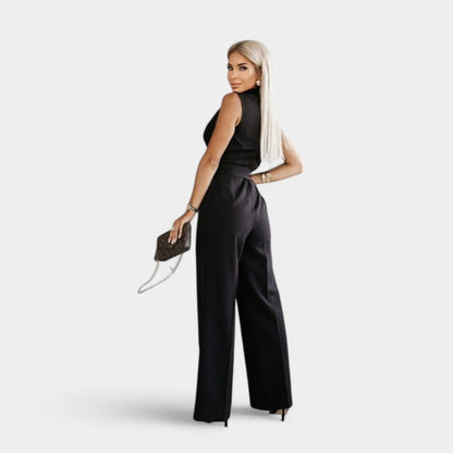 Gleame.-Jurken &amp; Jumpsuits-Gleame Jumpsuit - Elegante jumpsuit met wijde pijpen