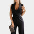 Gleame.-Jurken & Jumpsuits-Gleame Jumpsuit - Glamoureuze jumpsuit met luxe pasvorm en V-hals