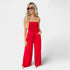 Gleame.-Jurken & Jumpsuits-Gleame Jumpsuit - Strapless casual lange jumpsuit voor dames
