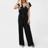 Gleame.-Jurken & Jumpsuits-Gleame Jumpsuit - V-hals korte mouw casual jumpsuit