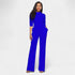 Gleame.-Jurken & Jumpsuits-Gleame Jumpsuit - Vrouwen jumpsuit in effen kleur en lange stijl