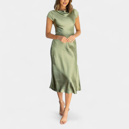 Gleame.-Jurken &amp; Jumpsuits-Gleame Jurk - Casual katoenen linnen zomerjurk voor dames