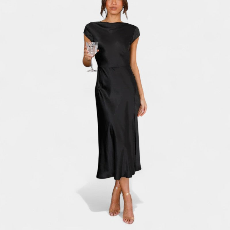 Gleame.-Jurken &amp; Jumpsuits-Gleame Jurk - Casual katoenen linnen zomerjurk voor dames