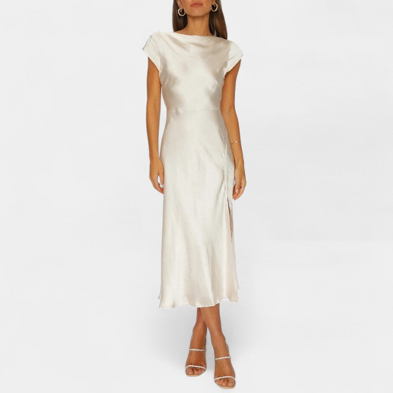 Gleame.-Jurken &amp; Jumpsuits-Gleame Jurk - Casual katoenen linnen zomerjurk voor dames