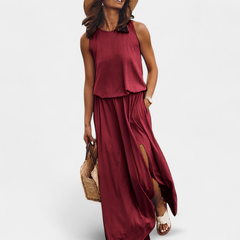 Gleame.-Jurken &amp; Jumpsuits-Gleame Jurk - Casual mouwloze jurk voor de zomer