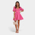 Gleame.-Jurken & Jumpsuits-Gleame Jurk - Dames jurk met korte mouwen en elastische taille
