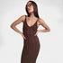  Gleame.-Jurken & Jumpsuits-Gleame Jurk - Dames mouwloze slanke gebreide lange jurk
