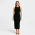 Gleame.-Jurken & Jumpsuits-Gleame Jurk - Effen mouwloze jurk met ronde hals voor feesten