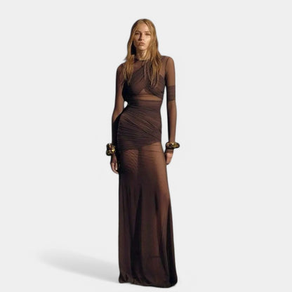 Gleame.-Jurken &amp; Jumpsuits-Gleame Jurk - Lange mouwen bodycon dress voor feesten en avonden