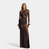 Gleame.-Jurken & Jumpsuits-Gleame Jurk - Lange mouwen bodycon dress voor feesten en avonden