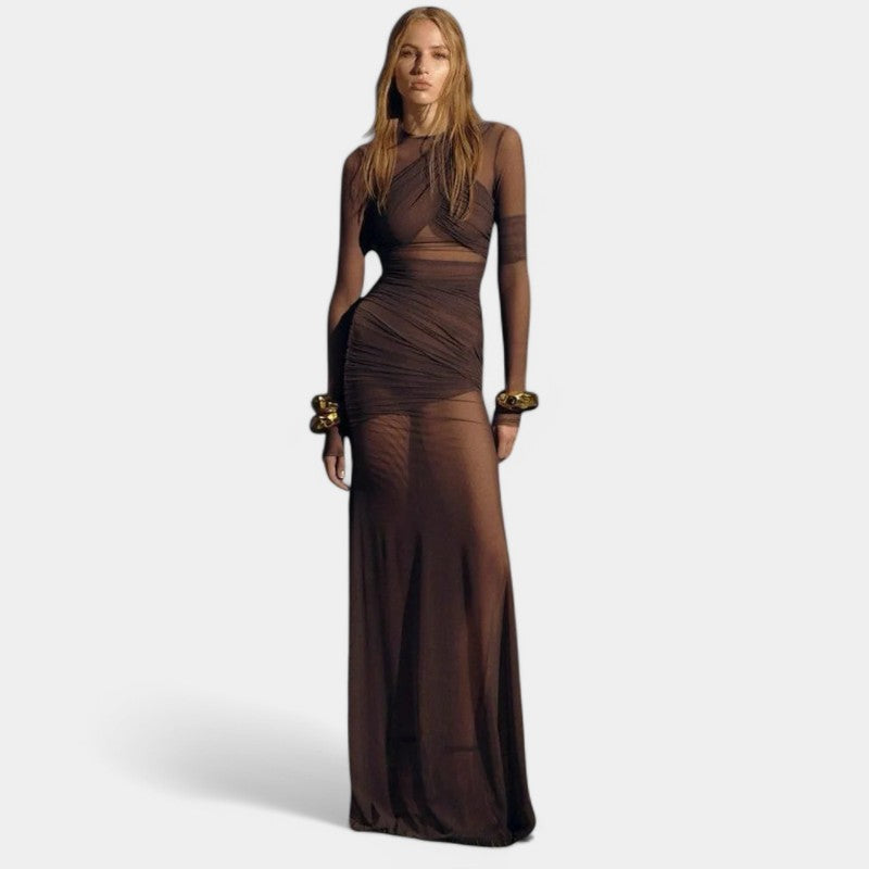 Gleame.-Jurken &amp; Jumpsuits-Gleame Jurk - Lange mouwen bodycon dress voor feesten en avonden