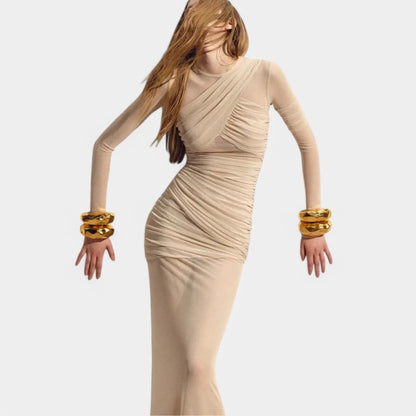 Gleame.-Jurken &amp; Jumpsuits-Gleame Jurk - Lange mouwen bodycon dress voor feesten en avonden