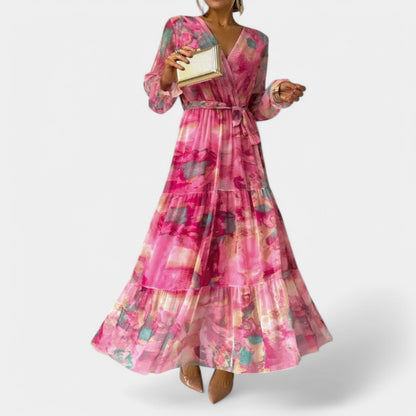 Gleame.-Jurken &amp; Jumpsuits-Gleame Jurk - Lange mouwen zomerjurk voor casual stijl