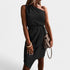 Gleame.-Jurken & Jumpsuits-Gleame Jurk - One shoulder zomerjurk met tailleband