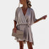Gleame.-Jurken & Jumpsuits-Gleame Jurk - Stijlvolle soepelvallende jurk met V-hals