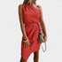 Gleame.-Jurken & Jumpsuits-Gleame Jurk - Vrouwelijke mouwloze jurk met tailleband