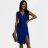 Gleame.-Jurken & Jumpsuits-Gleame Jurk - met V-hals en split voor elke gelegenheid