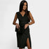 Gleame.-Jurken & Jumpsuits-Gleame Jurk - met V-hals en split voor elke gelegenheid