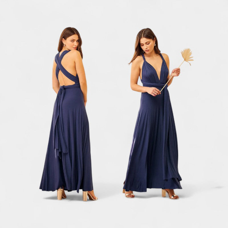 Gleame.-Jurken &amp; Jumpsuits-Gleame Maxi Dress - V-hals lange maxi jurk voor elke gelegenheid
